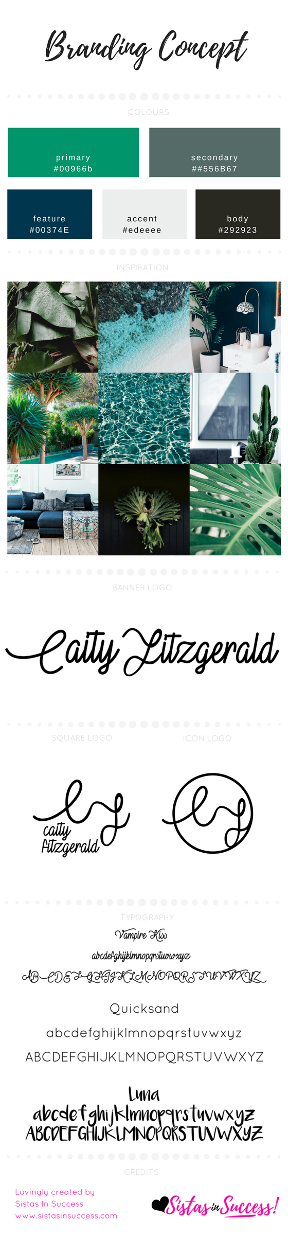 Caity Fitzgerald Branding Concept